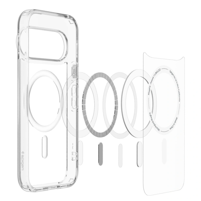 Spigen - Spigen Mobilskal För Google Pixel 11 Pro XL Magsafe Ultra Hybrid - Clear/Vit