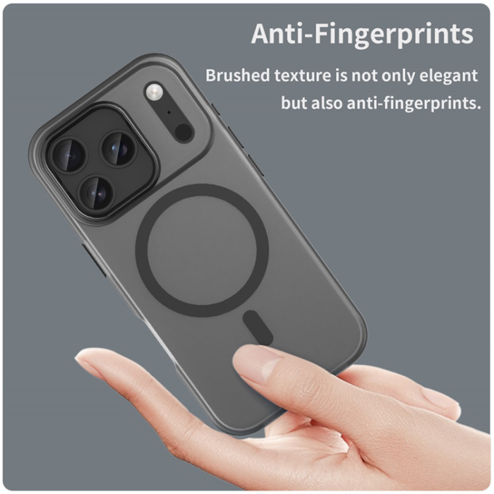 A-One Brand - iPhone 17 Pro Mobilskal MagSafe Slim Matte Translucent - Svart