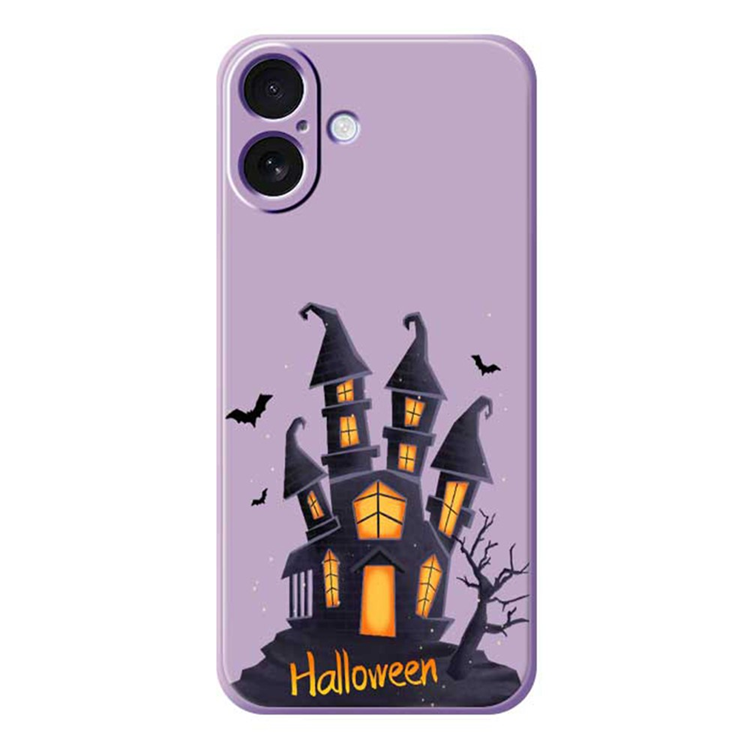iPhone 17 Mobilskal med Halloween Castle Pattern TPU - Lila | 2353 | AlltMobil
