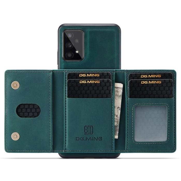 DG.MING - DG.MING 2-in-1 Konstläder Plånboksfodral Samsung A53 5G Grön