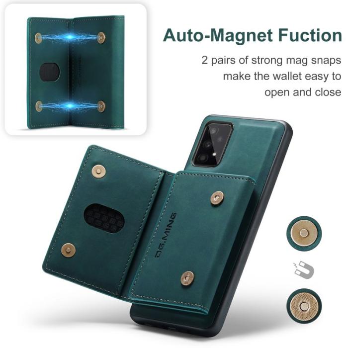 DG.MING - DG.MING 2-in-1 Konstläder Plånboksfodral Samsung A53 5G Grön
