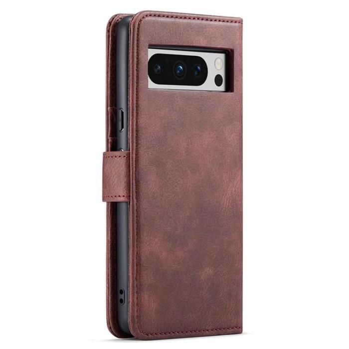 DG.MING - DG.MING Google Pixel 8 Pro Plånboksfodral Äkta Läder - Röd