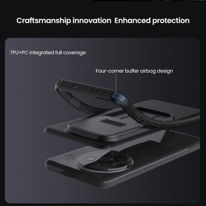 Nillkin - NILLKIN Camshield Pro Mobilskal till OnePlus 13 med Kamera Lock - Svart