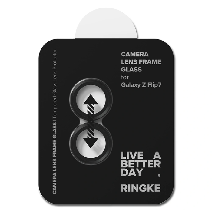 Ringke - [2-Pack] Ringke Galaxy Z Flip 7 Härdat Glas Kameraskydd - Svart