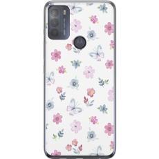 iSecrets - Mobilskal till Motorola Moto G50 med Blommor och fj&auml;rillar