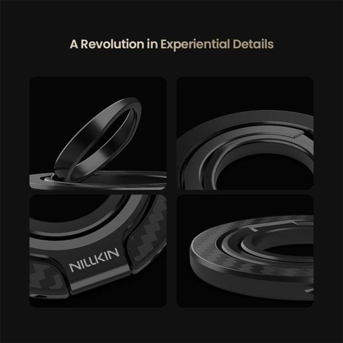 Nillkin - NILLKIN Magnetisk Ringhållare Kickstand Aramid Fiber Aluminiumhållare