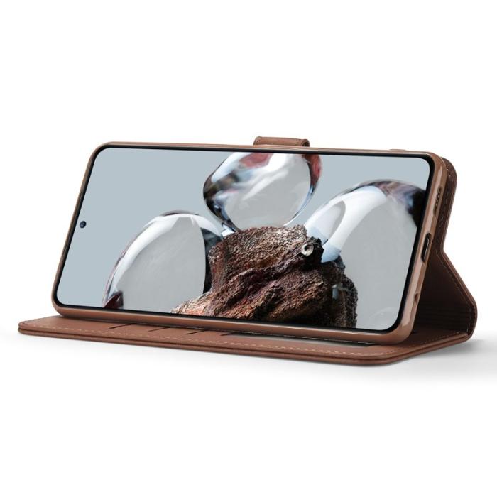 LC.imeeke - LC.IMEEKE Xiaomi 12T 5G Plånboksfodral Konstläder - Brun