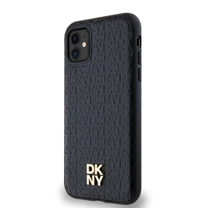 DKNY - DKNY iPhone 11/XR Mobilskal Magsafe Läder Pattern Metal Logo