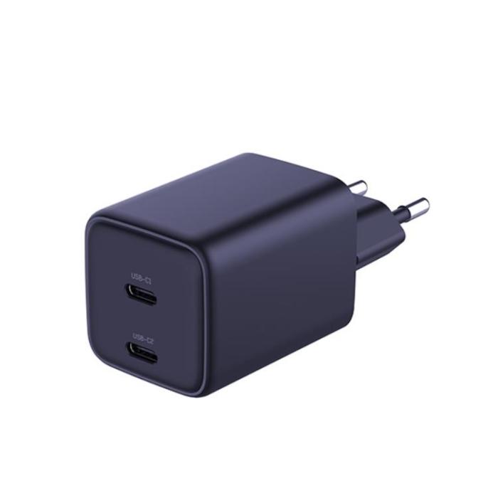 3MK - 3MK Snabbladdare 45W 2x USB-C med USB-C Kabel Hyper - Svart