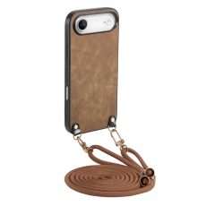 A-One Brand - iPhone Air Mobilskal med Justerbar Rem Retro Läder - Brun
