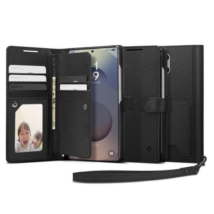 Spigen - Spigen Galaxy S25 Ultra Plånboksfodral ”S” - Svart