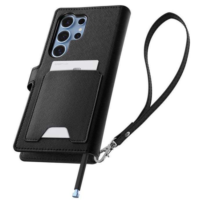 Spigen - Spigen Galaxy S25 Ultra Plånboksfodral ”S” - Svart