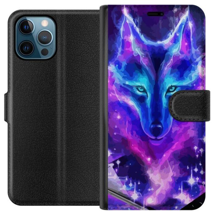 iSecrets - Plånboksfodral till Apple iPhone 12 Pro Max med Neon Varg