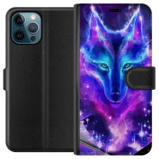 Gustaf - Pl&aring;nboksfodral till Apple iPhone 12 Pro Max med Neon Varg