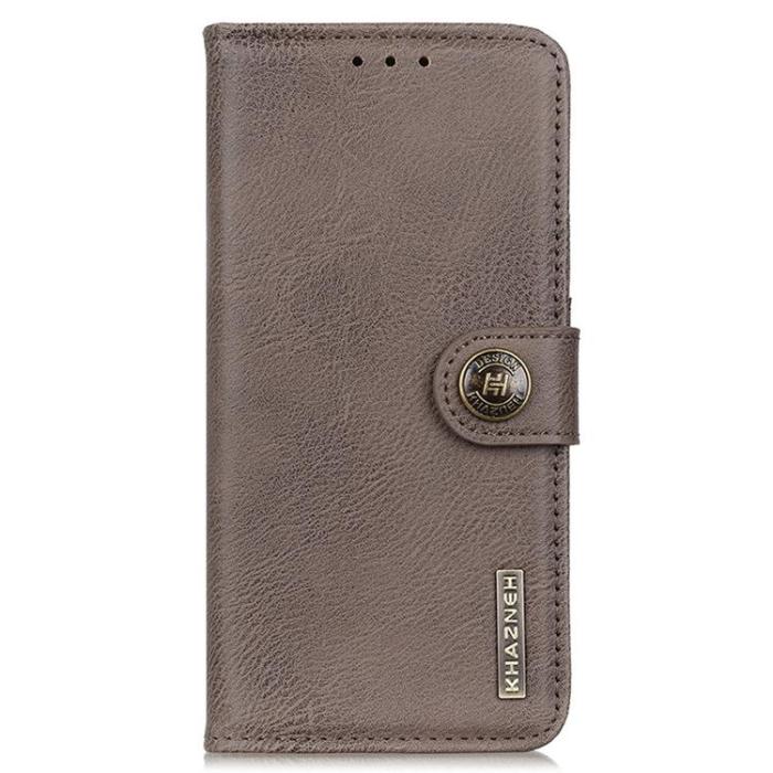KHAZNEH - KHAZNEH Textured Plånboksfodral Galaxy A13 4G - Grå