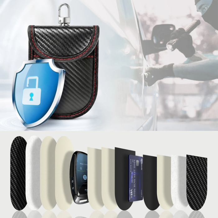 Tech-Protect - Tech-Protect RFID-blockerande nyckelfodral för keyless bilnyckel - Svart/Röd