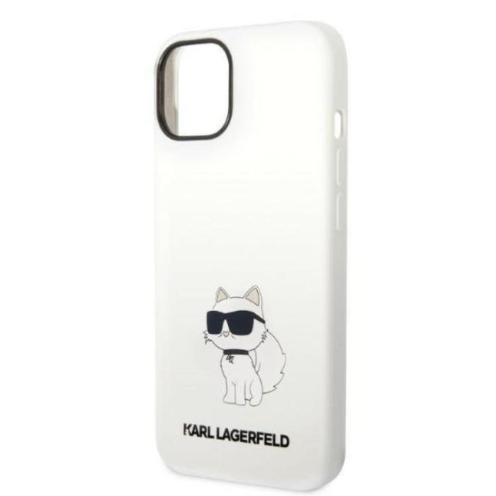 KARL LAGERFELD - Karl Lagerfeld Magsafe iPhone 14 Plus Skal Choupette Silicone - Vit