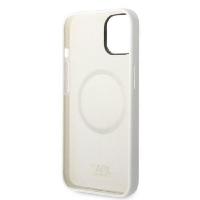KARL LAGERFELD - Karl Lagerfeld Magsafe iPhone 14 Plus Skal Choupette Silicone - Vit