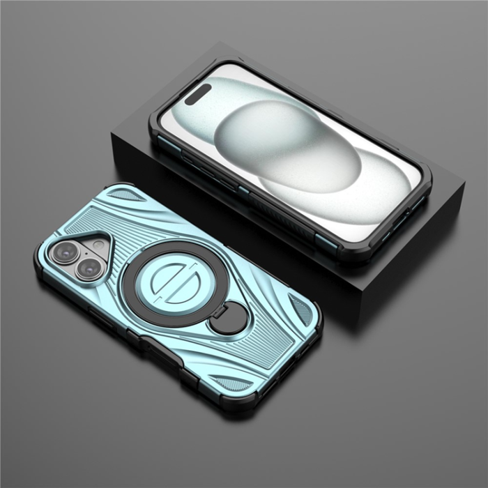 A-One Brand - iPhone 16 Mobilskal MagSafe Magnetic Kickstand - baby Blå