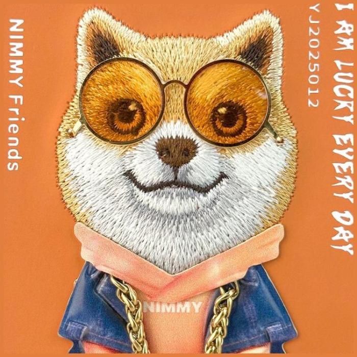 NIMMY - Nimmy iPhone 17 Pro Max Mobilskal Glasses Cool Dog - Orange