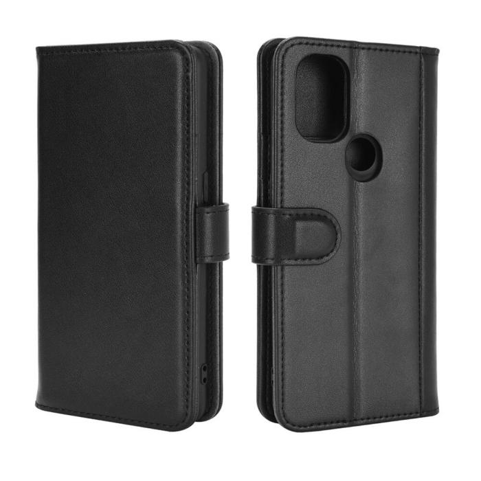 A-One Brand - Genuine Split Plånboksfodral till OnePlus Nord N10 - Svart