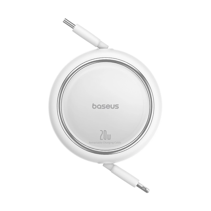 BASEUS - Baseus USB-C Till Lightning 20W 1m Kabel Free2Pull - Vit