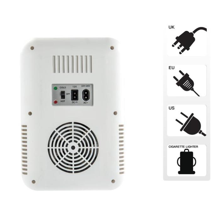 XO - XO Mini Bilkylskåp med Spegel LED CZ015 - Vit