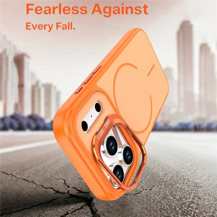 A-One Brand - iPhone 17 Pro Max Mobilskal MagSafe Skin-Touch Kickstand - Blå