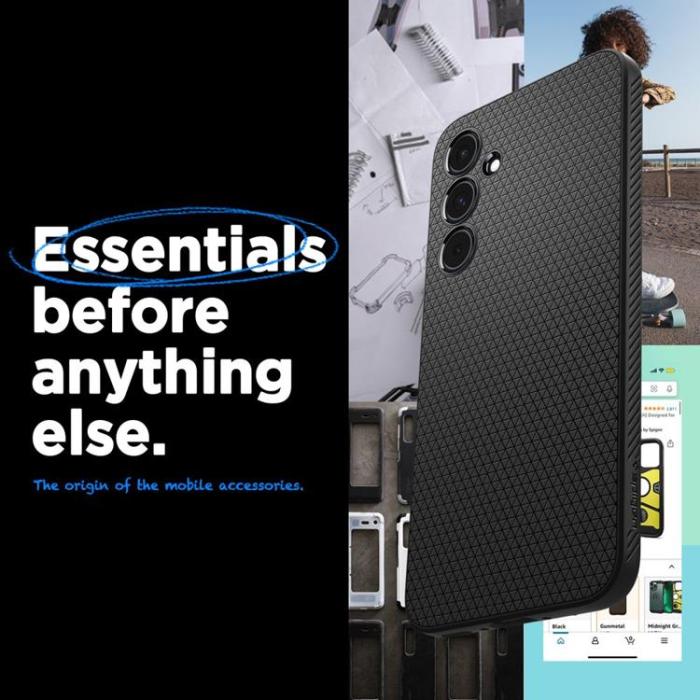 Spigen - Spigen Galaxy A55 5G Mobilskal Liquid Air - Svart