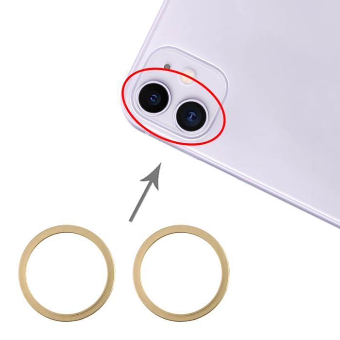 UTGATT1 - iPhone 11 Kameraring (2-pack) - Guld
