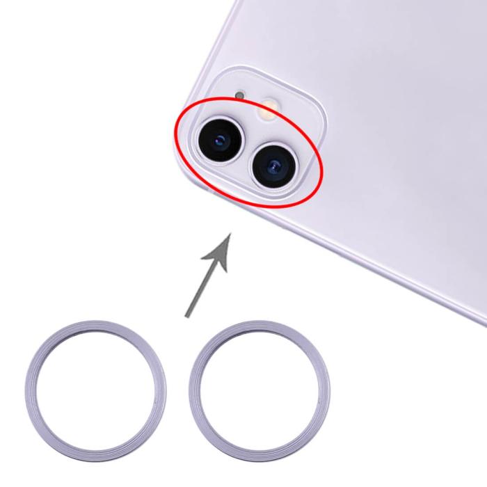 UTGATT1 - iPhone 11 Kameraring (2-pack) - Lila