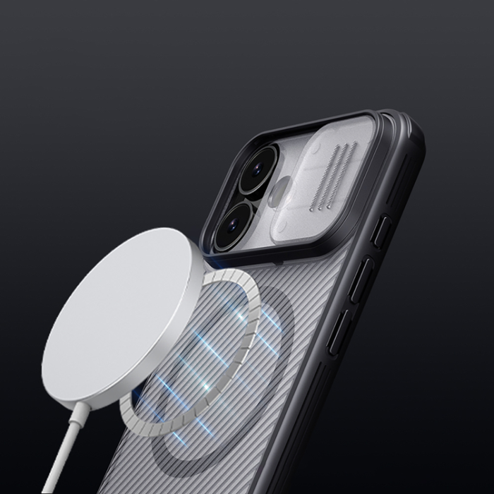 Nillkin - Nillkin iPhone 17 Mobilskal MagSafe CamShield Pro - Transparent Svart