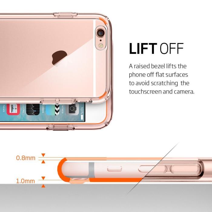 Spigen - Spigen Ultra Hybrid Skal till Apple 6S Plus - RoseGold