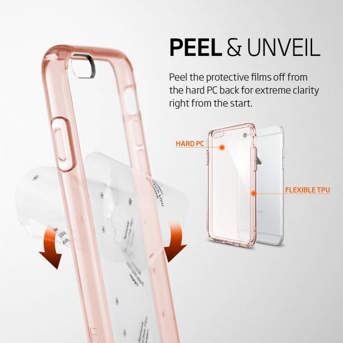 Spigen - Spigen Ultra Hybrid Skal till Apple 6S Plus - RoseGold