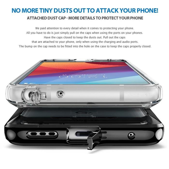 UTGATT5 - Ringke Fusion Shock Absorption Skal till LG G6 - Rose Gold