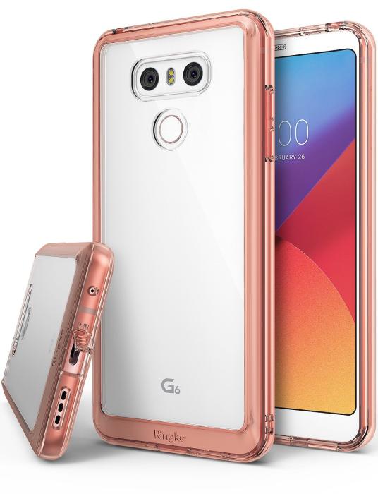 UTGATT5 - Ringke Fusion Shock Absorption Skal till LG G6 - Rose Gold