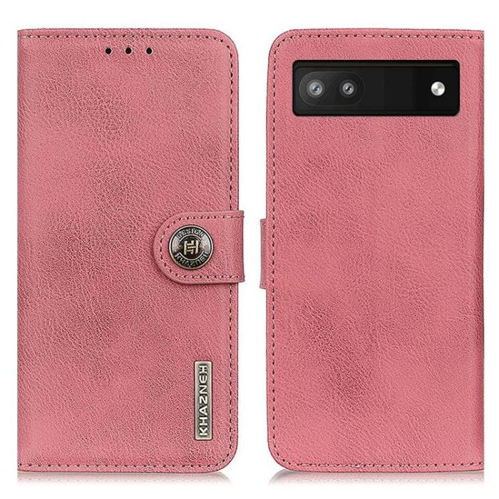 KHAZNEH - KHAZNEH Google Pixel 6a Plånboksfodral Magnetic Flip - Rosa