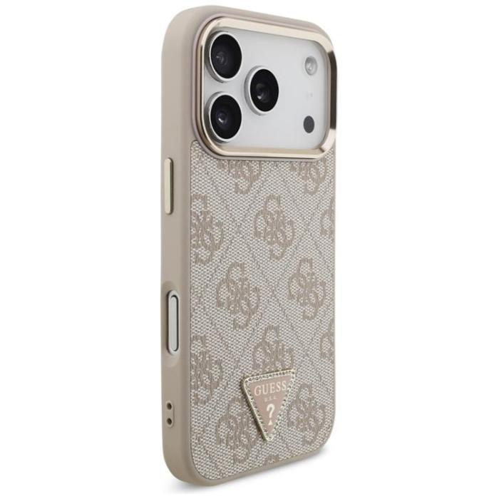 Guess - Guess iPhone 17 Pro Mobilskal MagSafe 4G Triangle Logo - Rosa Guld