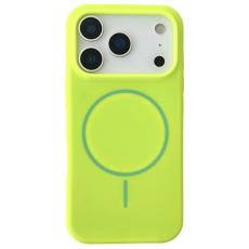 A-One Brand - iPhone 17 Pro Mobilskal MagSafe Silikon Anti Drop - Fluorescent Grön