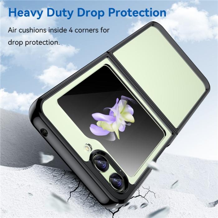 OEM - Galaxy Z Flip 5 Mobilskal Shockproof TPU Acrylic - Svart