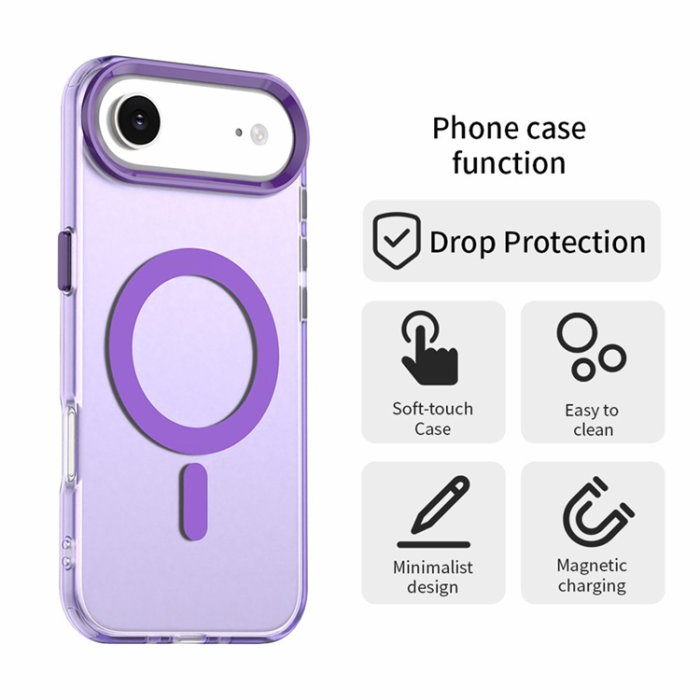 A-One Brand - iPhone 17 Air Mobilskal MagSafe Anti Drop Hybrid - Lila