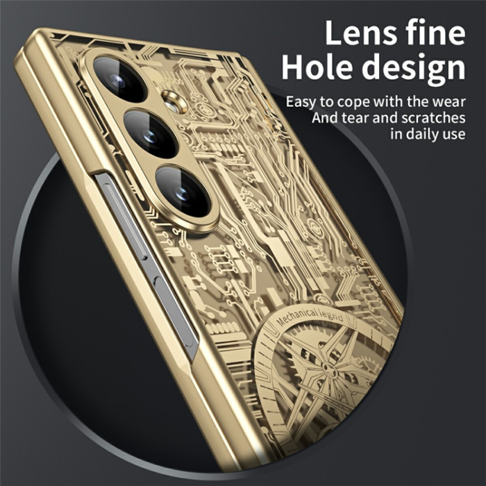 A-One Brand - Galaxy Z Fold 7 Mobilskal Mechanical Legend Electroplating - Guld
