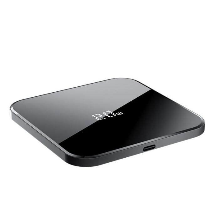 A-One Brand - Ultra-thin Aluminum Alloy Square Trådlös Laddare 20W - Svart