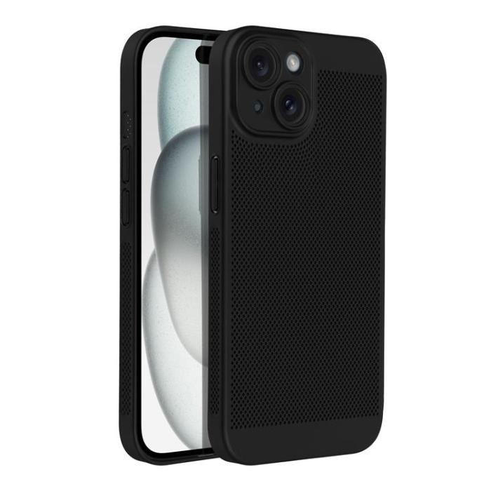 OEM - iPhone 15 Mobilskal Breezy - Svart