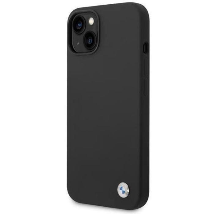 BMW - BMW iPhone 14 Plus Skal Silicone Metal Logo - Svart