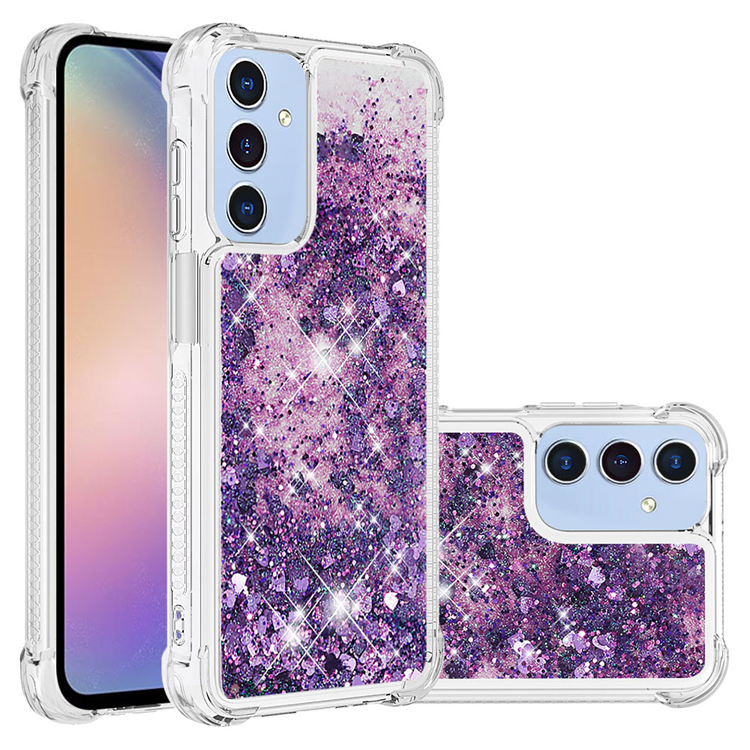 Galaxy A17/A26 Mobilskal Glitter Quicksand TPU - Mörklila | 2353 | AlltMobil