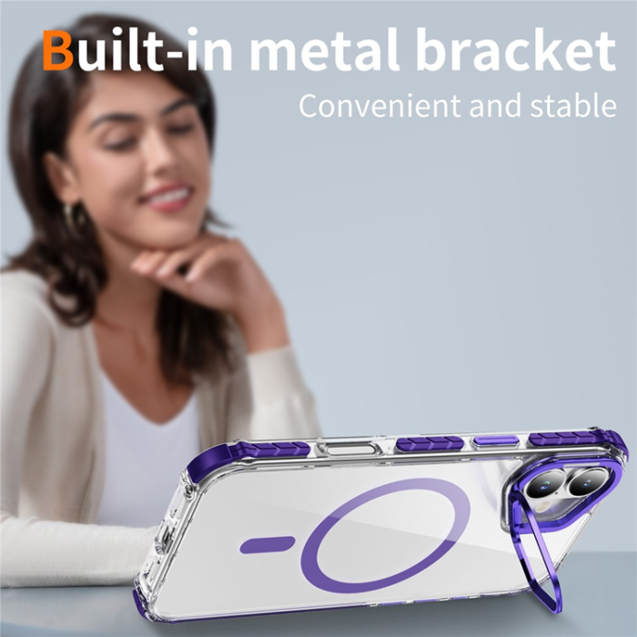 A-One Brand - iPhone 17 Mobilskal MagSafe Kickstand - Lila