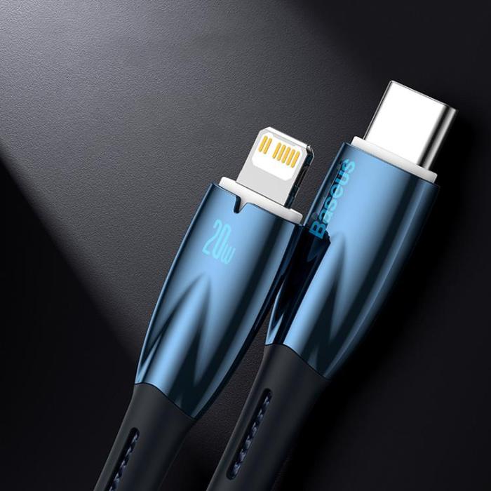 BASEUS - Baseus USB-C till Lightning kabel 20W 2m - Svart