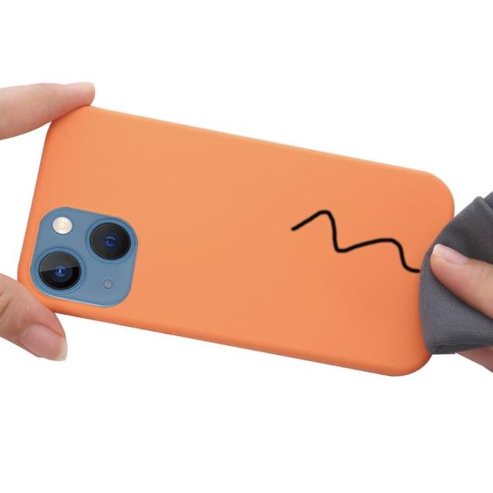 A-One Brand - Liquid Silicone MagSafe Magnetic Skal iPhone 12 - Orange