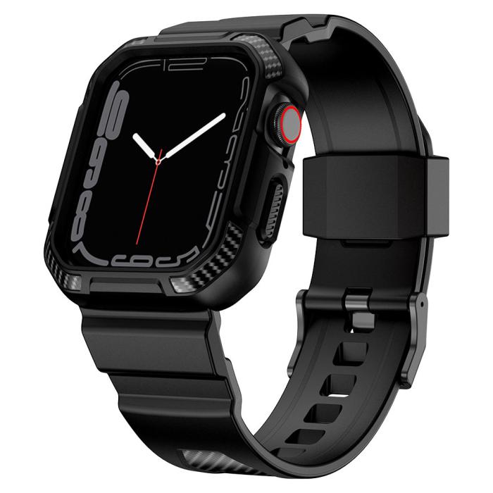 KINGXBAR - Kingxbar Apple Watch 4/5/6/7/8/SE (38/40/41mm) Skal CYF106 - Svart
